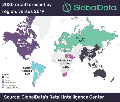 COVID-19 will cause global retail spend to fall by US$ 549.7bn in 2020, says GlobalData