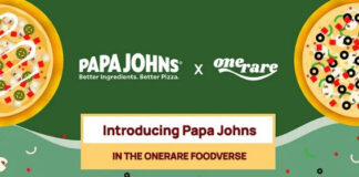 Pizza chain Pappa Johns launches NFT in OneRare’s Food Metaverse