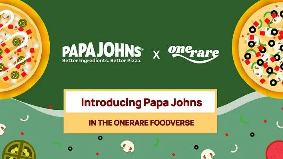 Pizza chain Papa Johns launches NFT in OneRare’s Food Metaverse